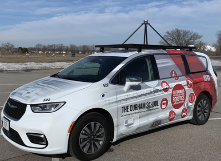 Full-size self-driving vehicle testbed with roof-mounted sensor suite
